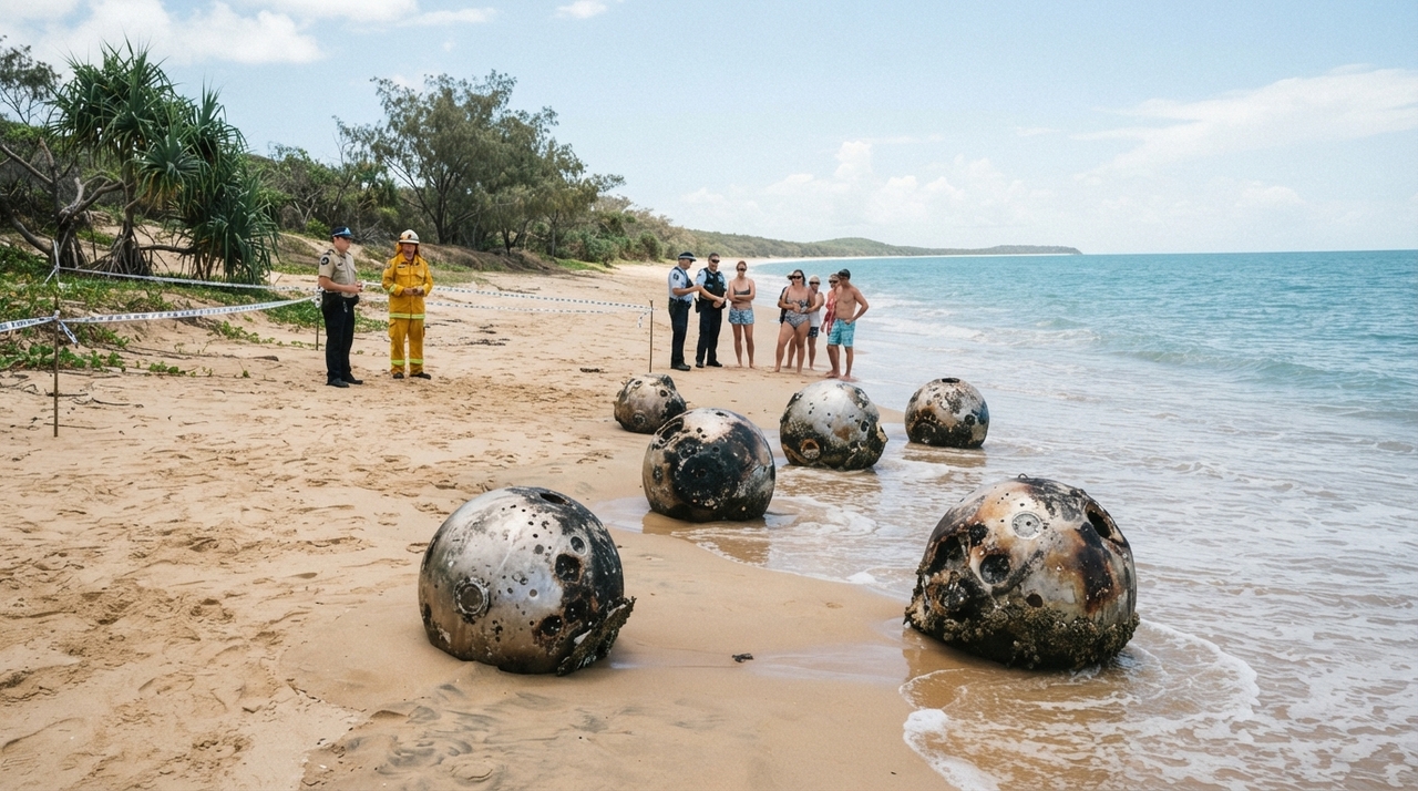 No início de julho, a tranquilidade da costa norte de Queensland deu lugar ao espanto quando banhistas localizaram estranhas estruturas arredondadas na praia.