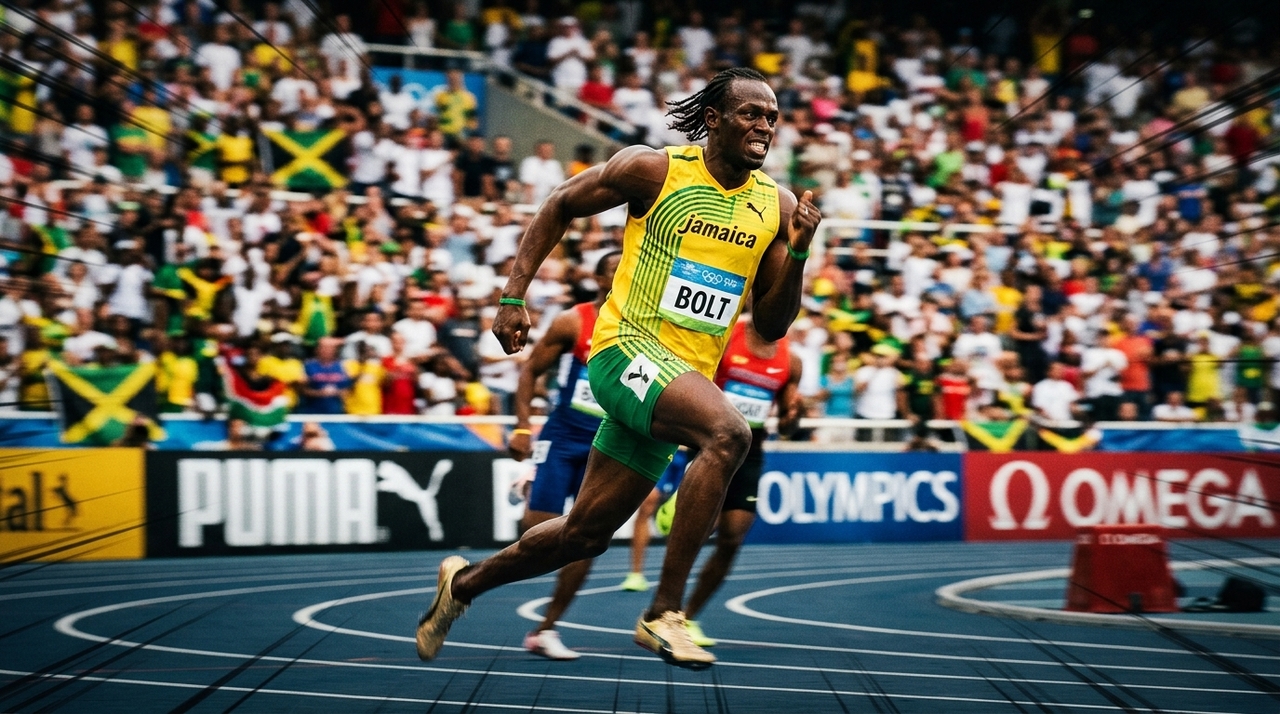 Em 16 de agosto de 2009, Usain Bolt correu os 100 metros em 9,58 segundos no Mundial de Atletismo de Berlim, marca que se tornou o recorde mundial da prova.