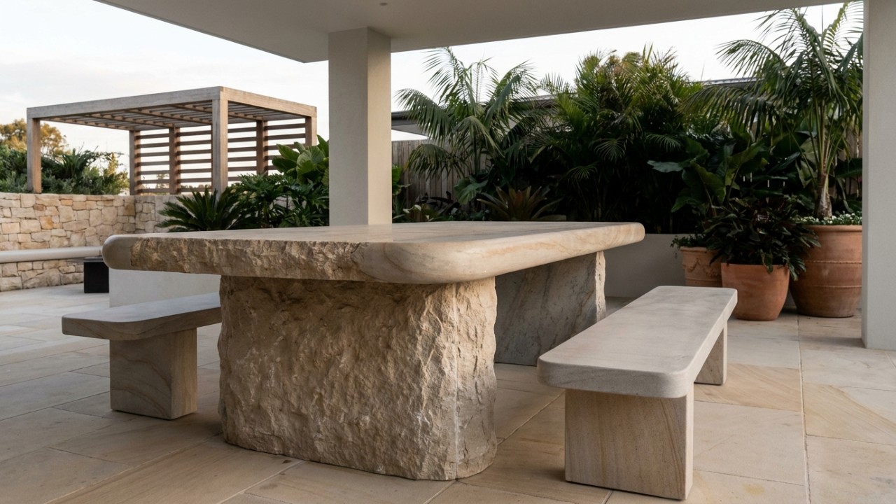 O design italiano redefine a convivência ao ar livre unindo conforto e beleza atemporal.