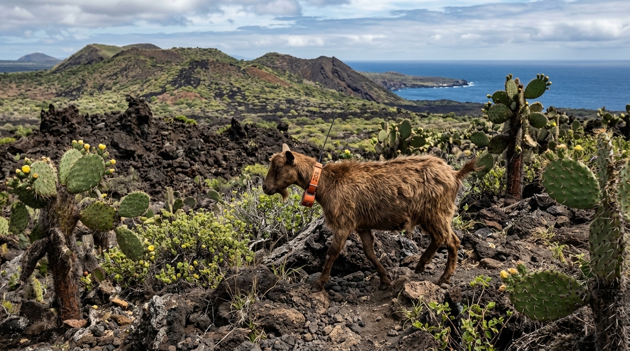 Cabras foram introduzidas no arquipélago por navegadores que as deixavam nas ilhas como fonte de alimento para viagens futuras.