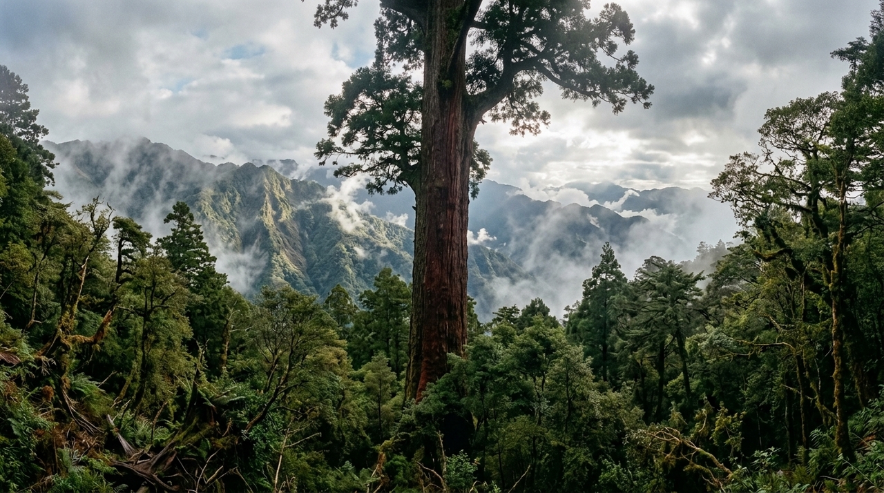 O interior de Taiwan reúne montanhas íngremes, florestas densas e vales de acesso complicado.