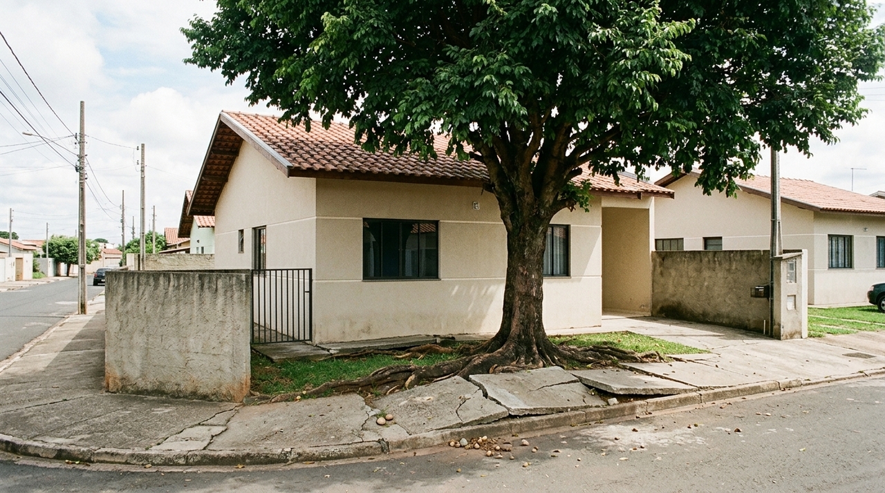 Árvores de grande porte apresentam sistemas radiculares potentes que se expandem horizontalmente em busca de umidade e nutrientes.