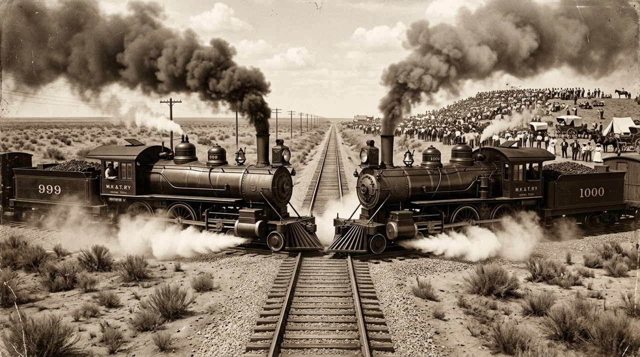 A ideia partiu de William George Crush, agente de passageiros da Missouri, Kansas and Texas Railway, conhecida como Katy.