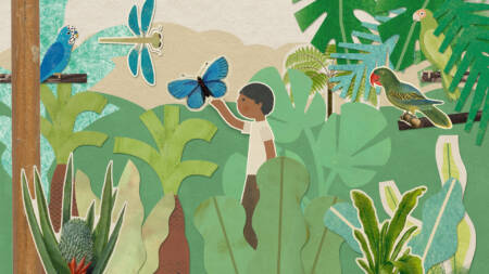 Tela de Un día en la vida de Millaray, finalista na categoria Livro Digital do Festival comKids 2026.