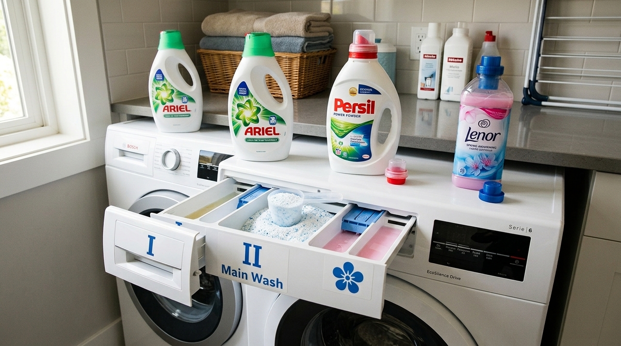 Os compartimentos permitem que os produtos sejam liberados em etapas diferentes.