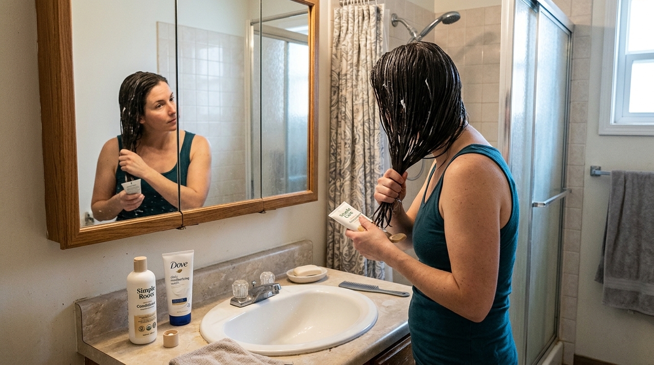 Se o cabelo costuma ficar áspero ou ressecado depois do shampoo, o pré-poo com condicionador pode ser um cuidado interessante.