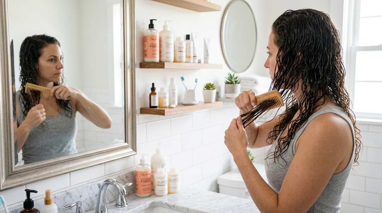 O fio de cabelo molhado apresenta propriedades mecânicas diferentes das observadas quando está seco