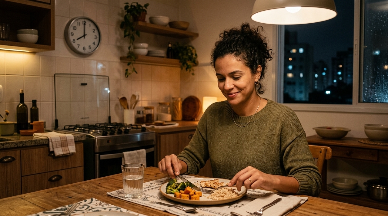 A prática estabelece uma divisão equilibrada de tempo em que a pessoa passa metade do dia alimentando-se e a outra em repouso digestivo.