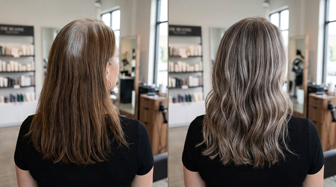 O objetivo não é simplesmente fazer luzes sobre qualquer cabelo grisalho.