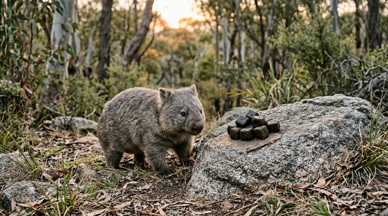 Durante muito tempo, o formato intrigou pesquisadores, já que o wombat não possui uma estrutura quadrada na saída do trato digestivo
