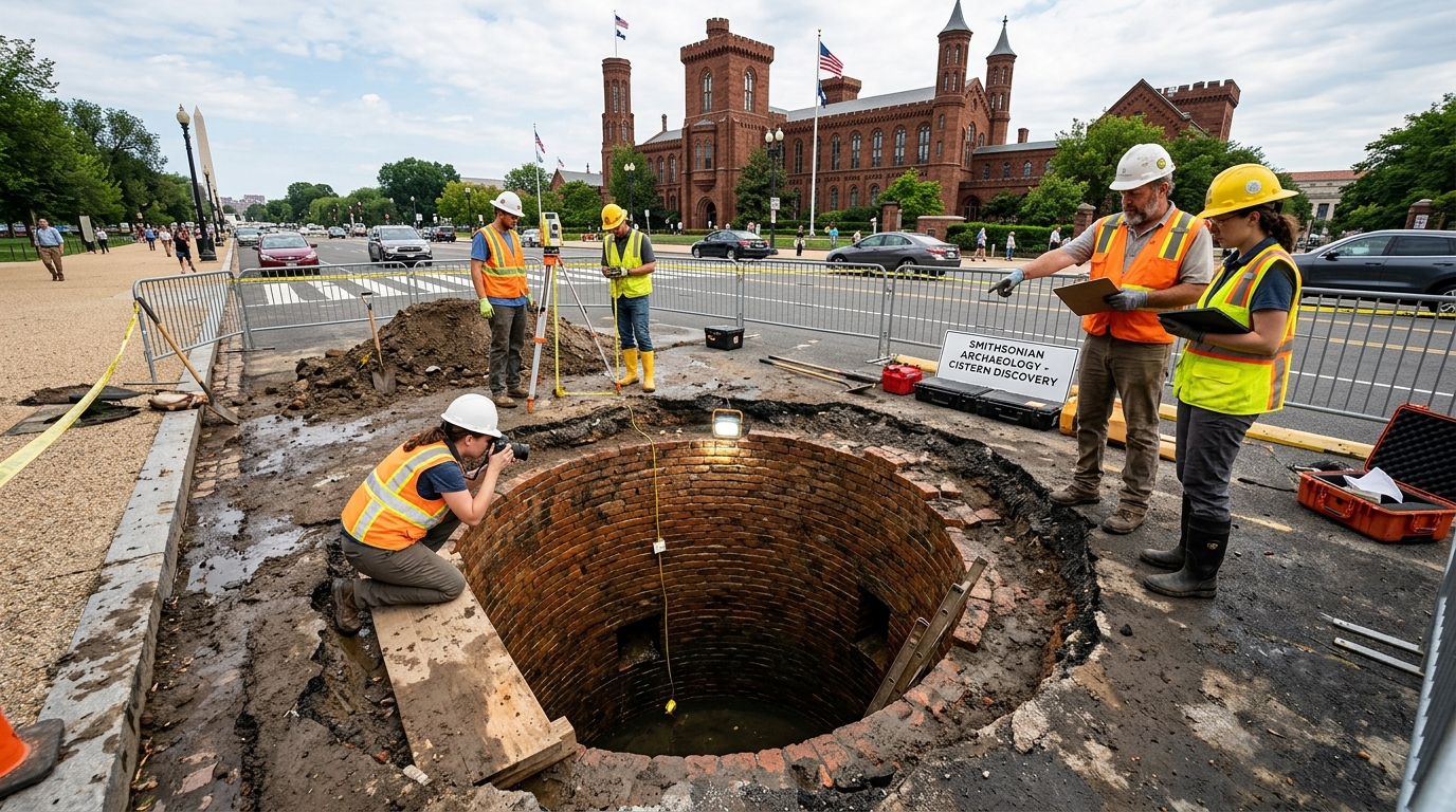A estrutura foi localizada em agosto de 2024 durante escavações do projeto Revitalize Castle, cerca de 45 pés a leste da entrada coberta do edifício.