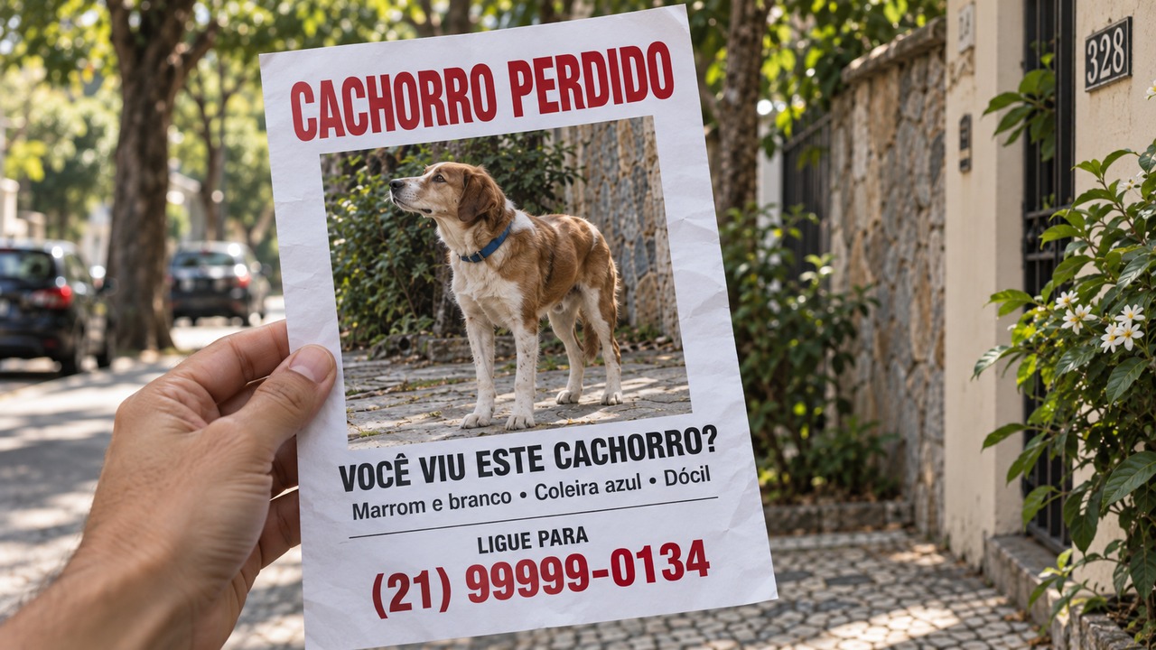 Calma e identificação correta encerram três semanas de buscas por um cachorro.