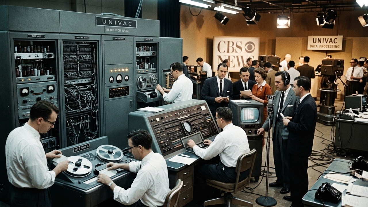 UNIVAC previu a vitória de Eisenhower quando a apuração ainda estava no começo.