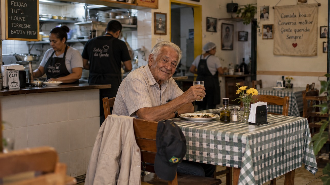 Após cinco anos de rotina, uma cadeira vazia dispara um gesto de cuidado.