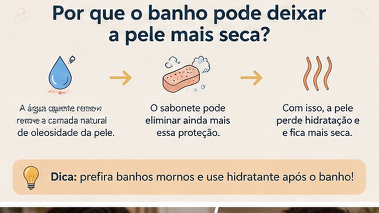Reduzir calor, sabonete e atrito pode melhorar peles secas e sensíveis.