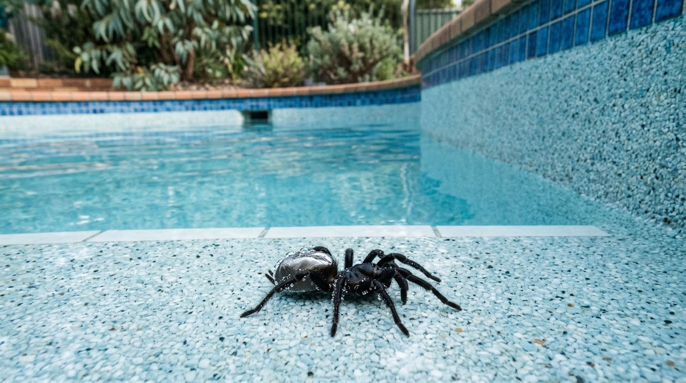 A famosa aranha de teia em funil de Sydney, Atrax robustus, pertence a um grupo australiano conhecido pelo veneno de importância médica