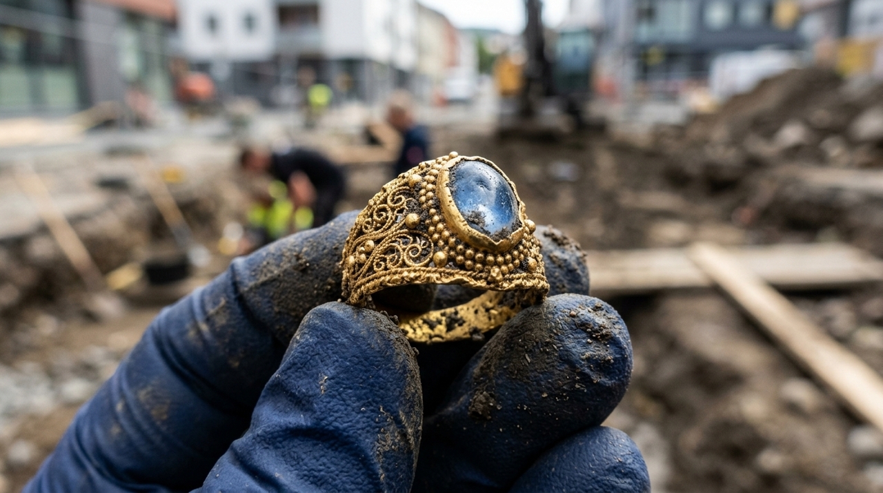 O ouro, a ornamentação e o trabalho especializado sugerem alguém com recursos e posição social elevada.