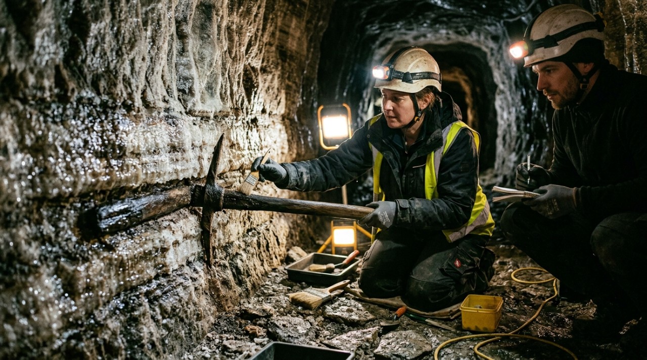 Pesquisadores identificaram um grande conjunto de câmaras e galerias subterrâneas pertencentes à mineração pré-histórica.