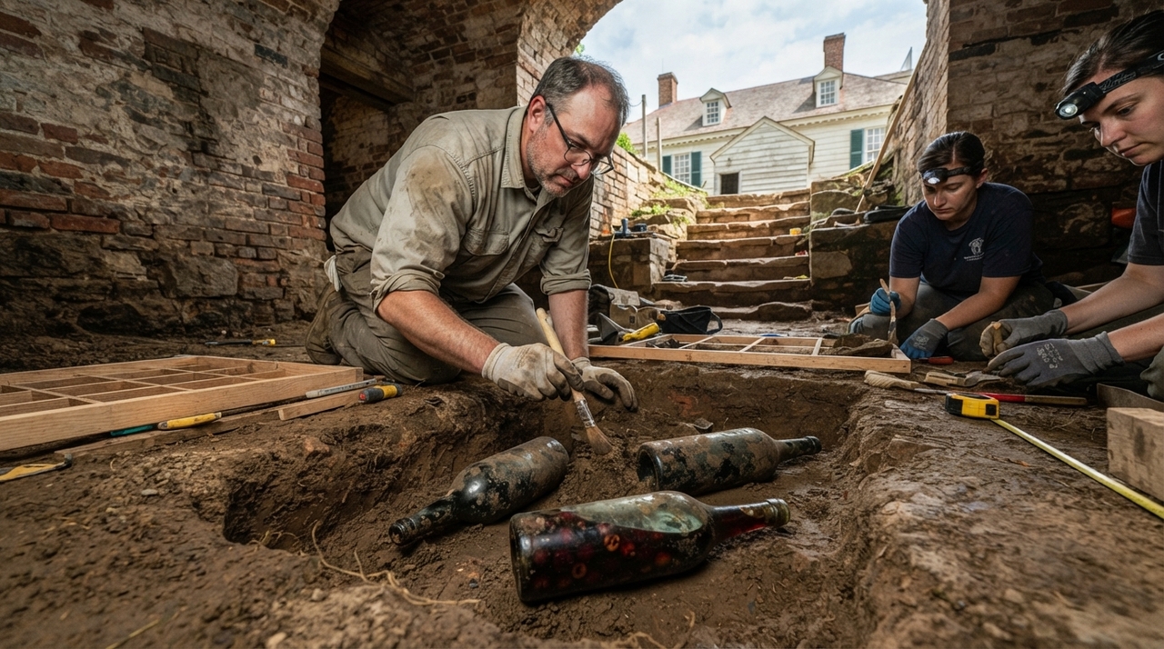 A descoberta ocorreu durante o Mansion Revitalization Project, uma grande intervenção para estabilizar e restaurar a residência histórica na Virgínia.