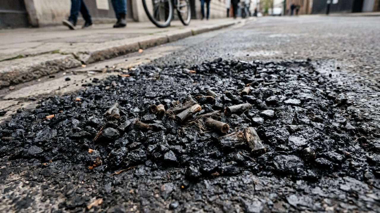 A redução da condutividade térmica no novo asfalto ajuda a amenizar o aquecimento urbano e o efeito das ilhas de calor.