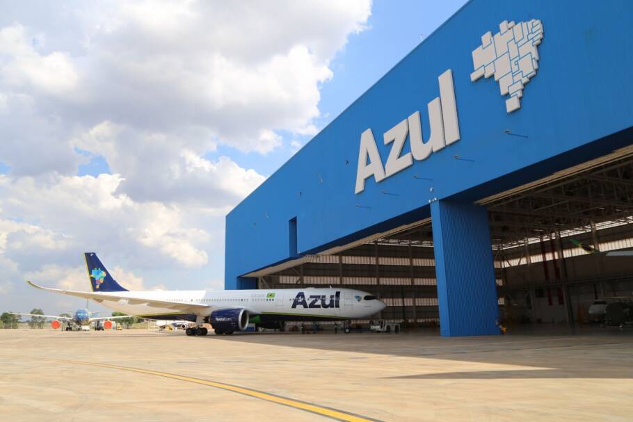 Centro de manutenção da Azul em Campinas