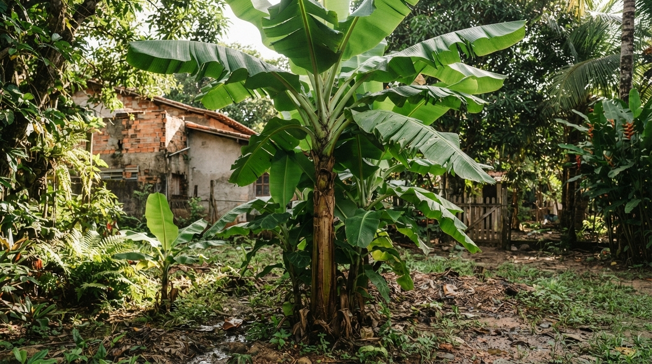 O tamanho da bananeira não é um indicador suficiente de que ela já está pronta para frutificar