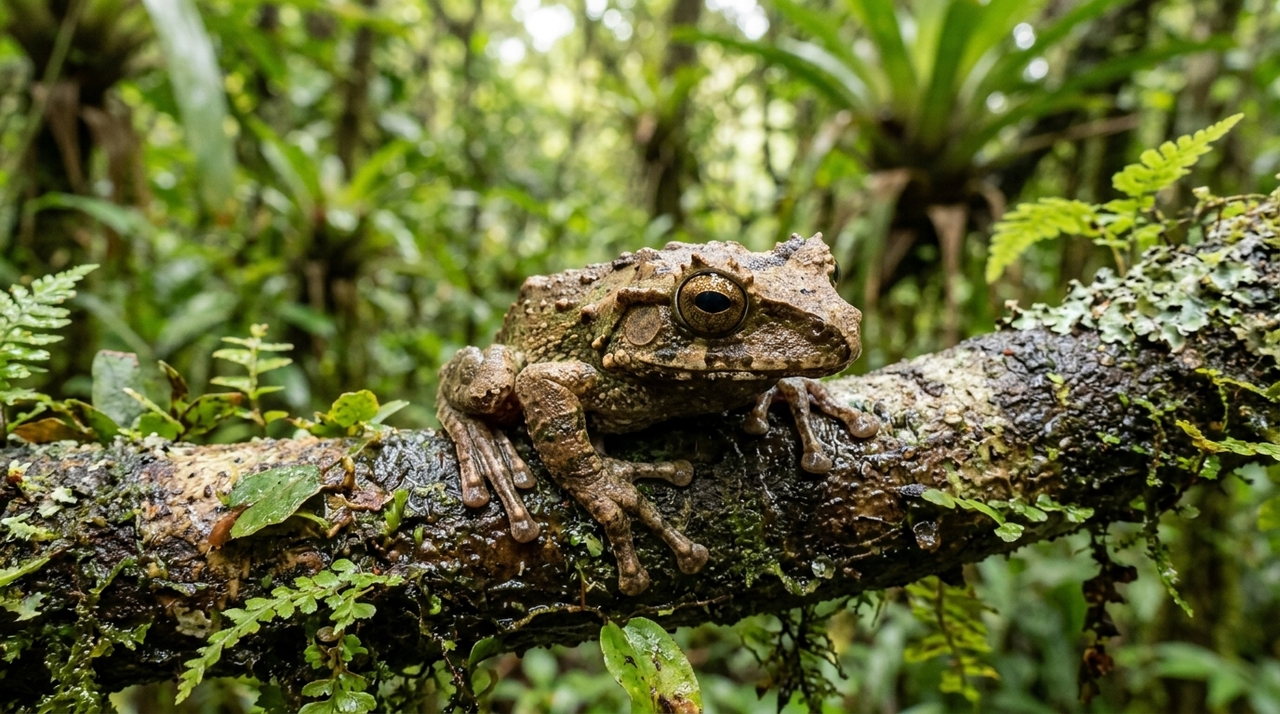 O estudo publicado em 2015 na revista Current Biology descreveu o mecanismo em Corythomantis greeningi e na perereca-de-capacete-de-Bruno.