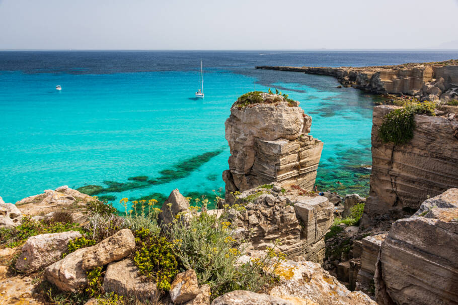TCala Rossa em Favignana, na Sicília
