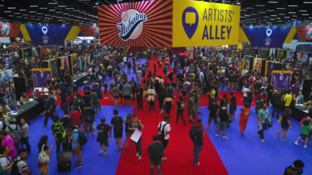 O Artists’ Alley da CCXP17, espaço que Sienkiewicz destacou ao falar da paixão dos brasileiros pelos quadrinhos.