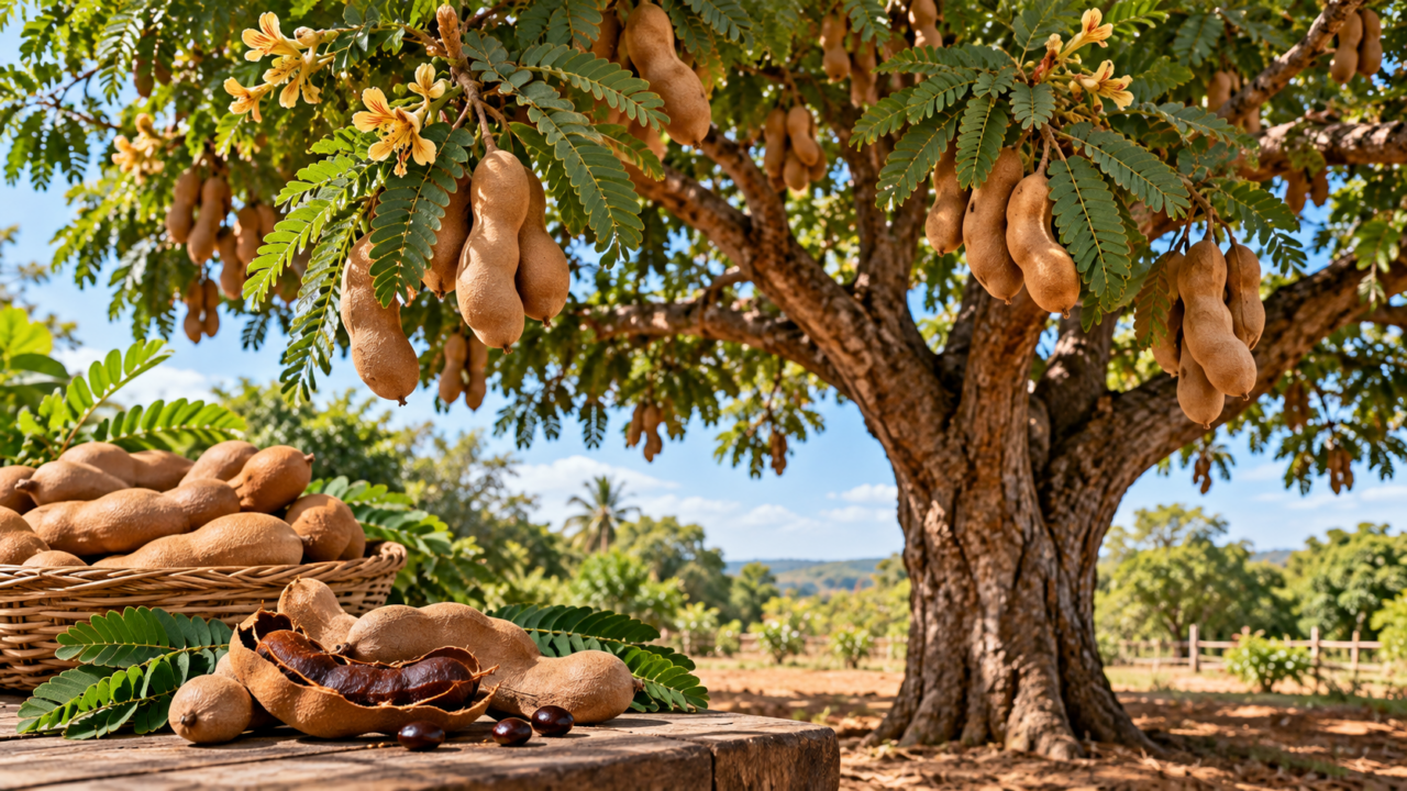 Por fora, o tamarindo parece uma vagem seca, mas guarda uma polpa escura e ácida. Veja de onde vem o fruto e como cresce a árvore que o produz.