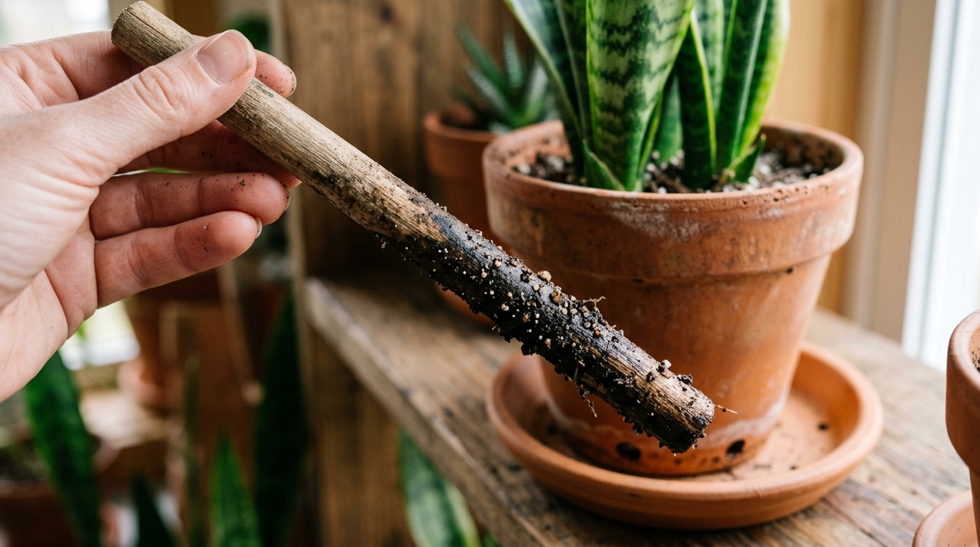 A espada-de-são-jorge, também chamada popularmente de língua-de-sogra, possui folhas espessas e consegue armazenar água.