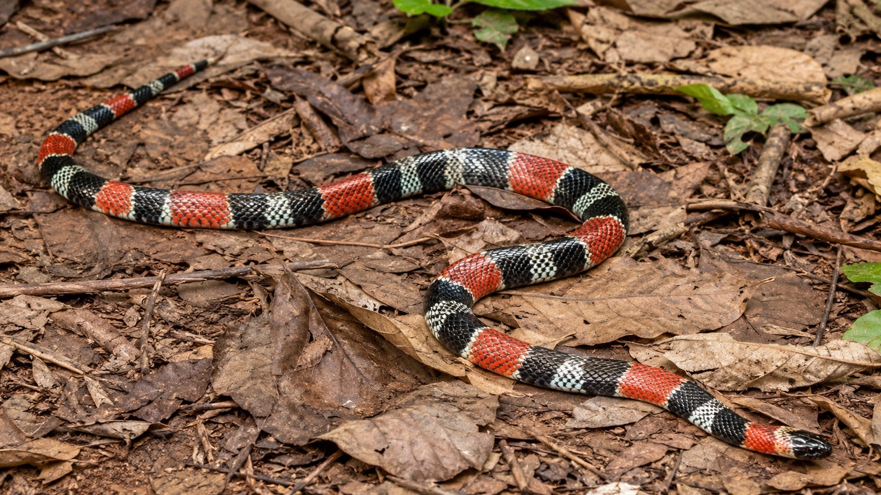 Diante de uma cobra colorida, distância é mais importante que identificação.