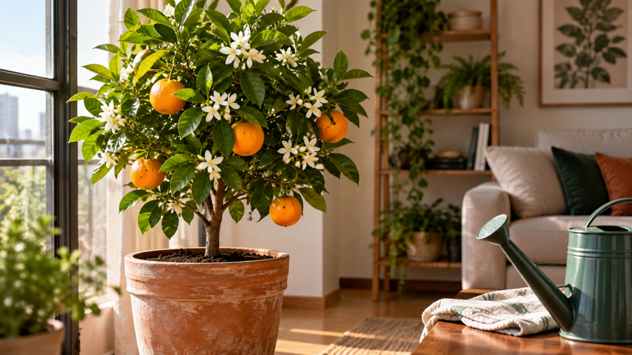 Ter laranjas cultivadas em casa é possível com a variedade certa. Saiba como escolher o vaso, cuidar das raízes e estimular a floração e os frutos.