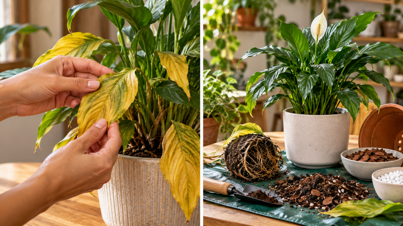 Saiba o que fazer quando as folhas da planta começam a amarelar e como ajustar a rega, a iluminação, o substrato e a poda sem agravar o problema.