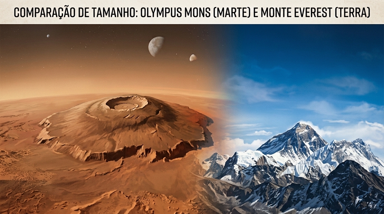 O Monte Everest chega a aproximadamente 8,8 quilômetros acima do nível do mar.