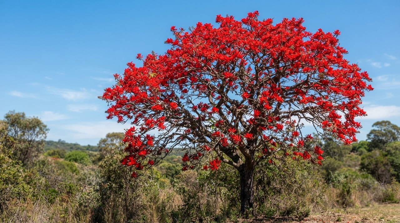 O principal destaque está nas flores, que costumam apresentar coloração forte e formato bastante característico.