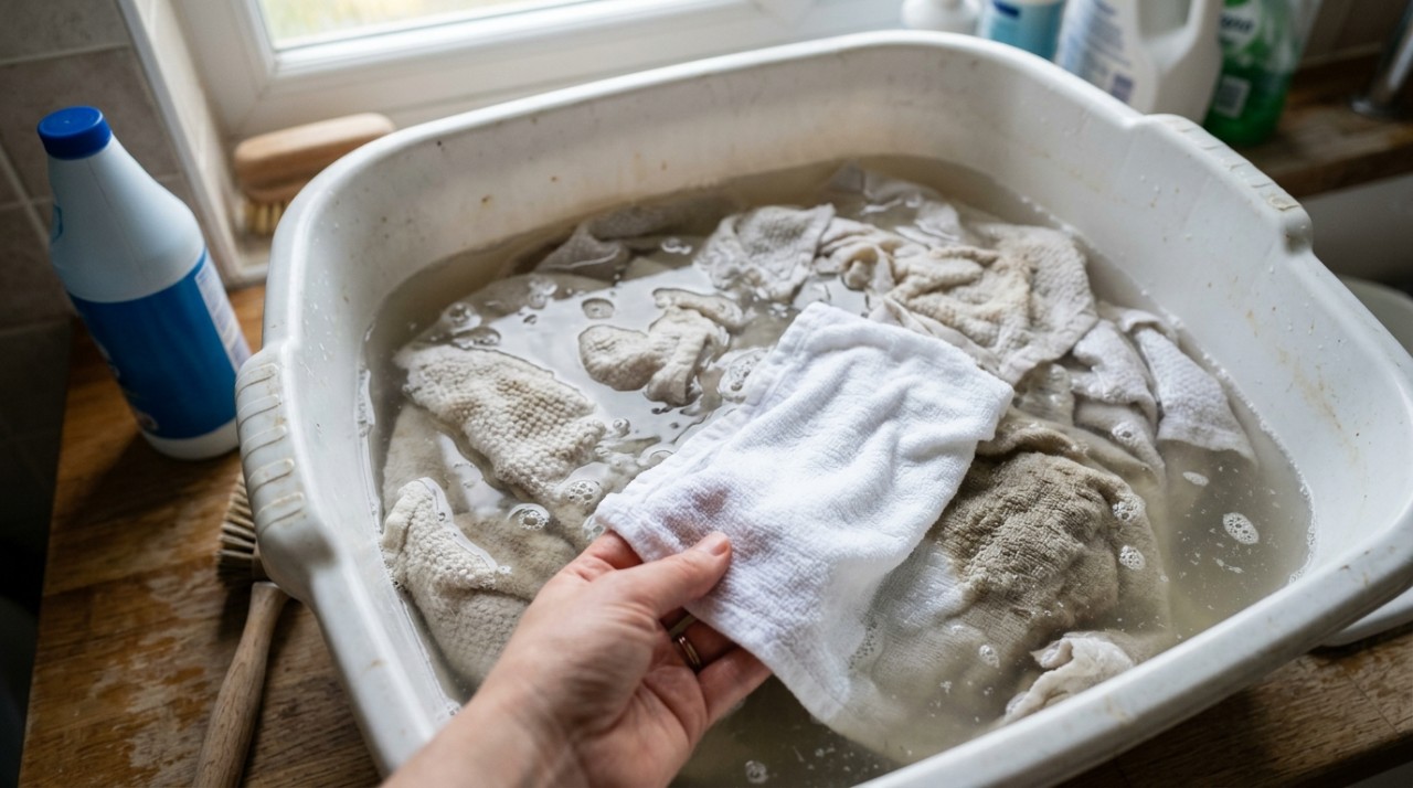 O bicarbonato de sódio pode ajudar principalmente quando o problema é o odor deixado por gordura, umidade ou resíduos de alimentos.