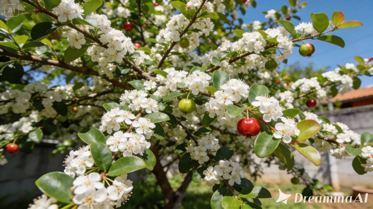 Aceroleira com muitas flores e poucas frutas pode ter diferentes causas. Saiba o que observar na planta durante a floração e a formação dos frutos.