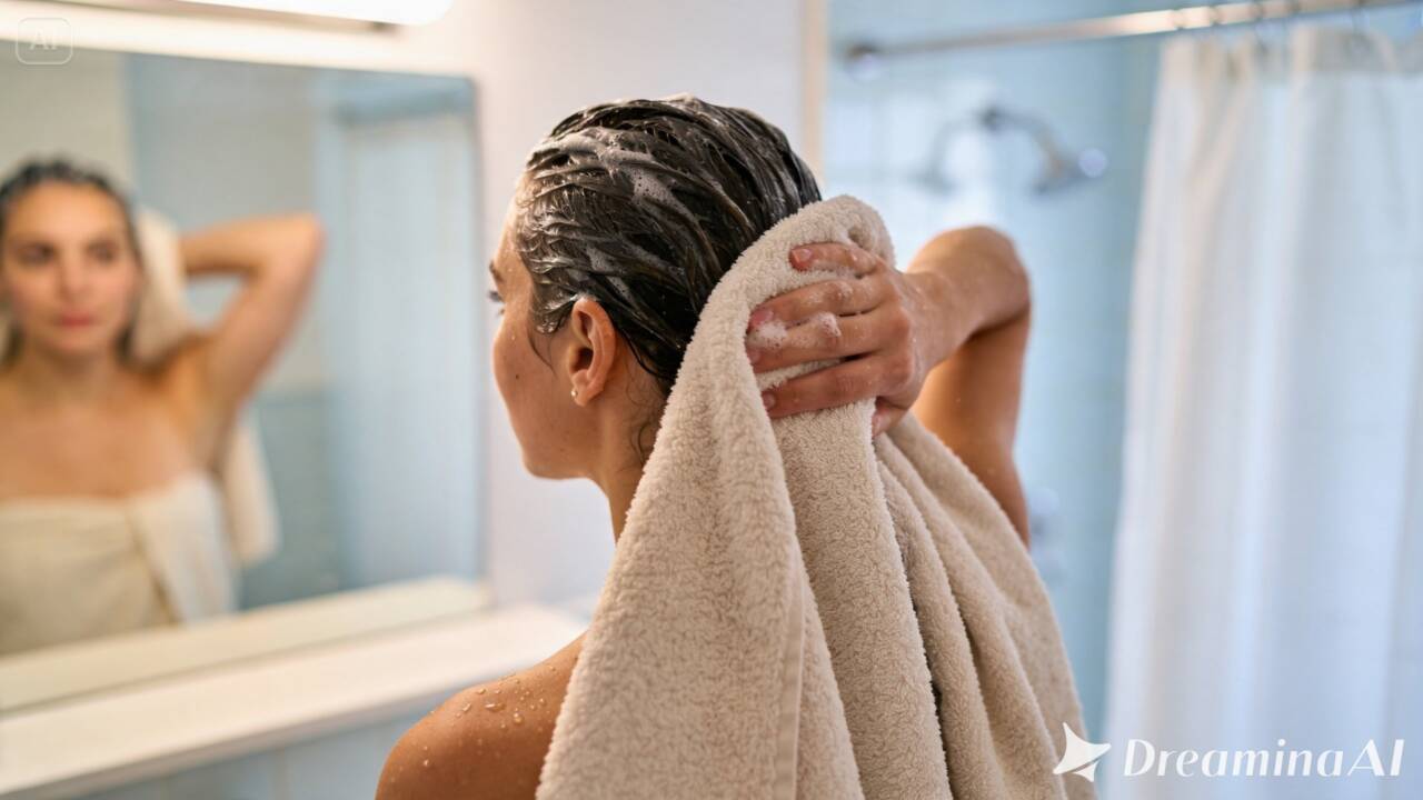 Cabelo molhado exige mais cuidado na secagem. Saiba por que a AAD recomenda usar toalha ou camiseta sem esfregar vigorosamente os fios.
