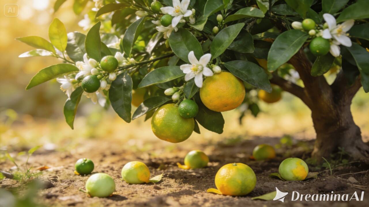 Por que as pequenas tangerinas caem antes de amadurecer? Entenda a seleção natural dos frutos e como água, raízes e pragas podem influenciar.