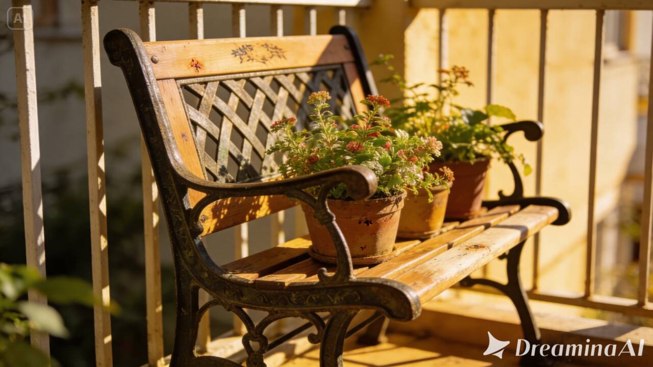 Uma cadeira antiga pode virar parte da decoração da varanda. Saiba como avaliar a estrutura, adaptar a peça e escolher vasos sem sobrecarregar o móvel.