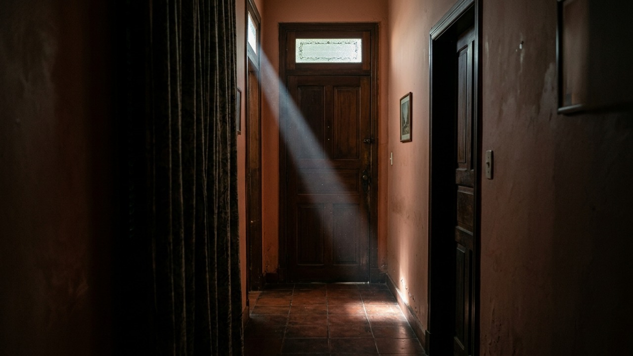A família descobriu a causa ao reproduzir o caminho da luz.