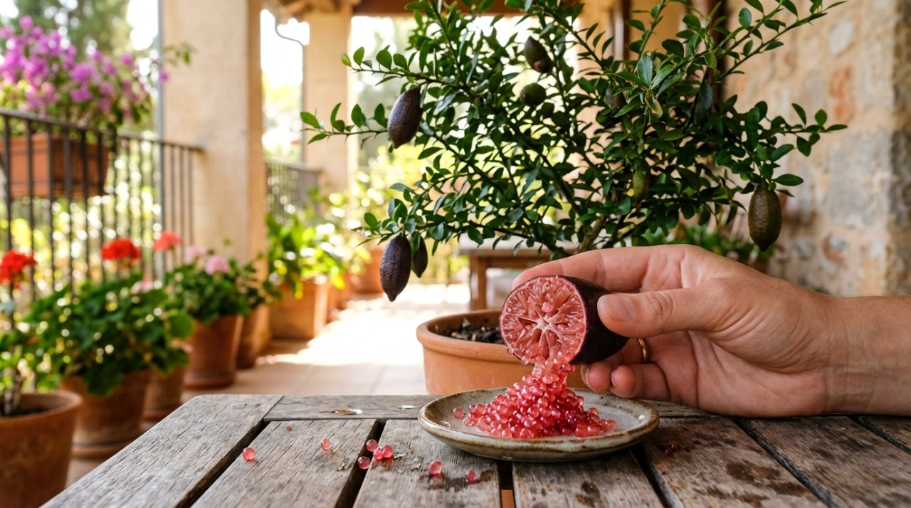 A planta é originária das florestas subtropicais do leste da Austrália e cresce naturalmente como arbusto ou pequena árvore espinhosa