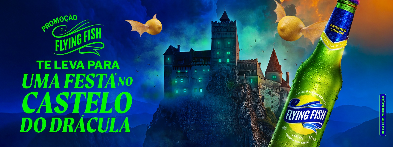 Participe da promoção e conheça o Castelo do Drácula com tudo pago pela Flying Fish, a cerveja que você nem sabia que queria