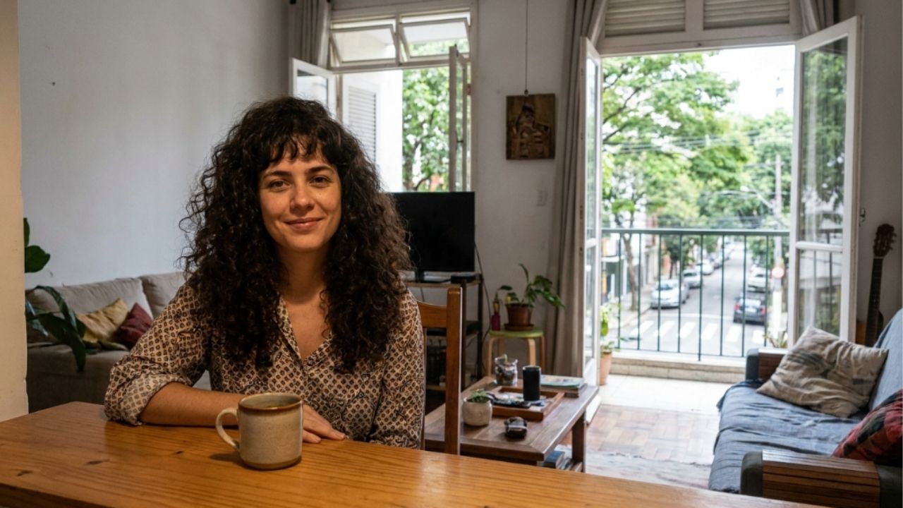 Franja em cabelos cacheados ganha destaque entre influenciadoras