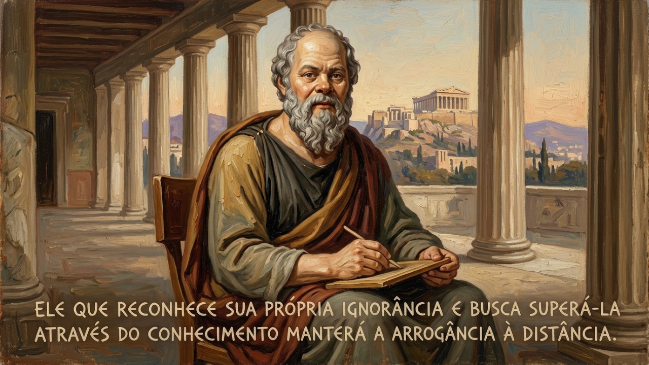 Reconhecer a propria ignorancia liberta o individuo da arrogancia intelectual e estimula o aprendizado continuo.