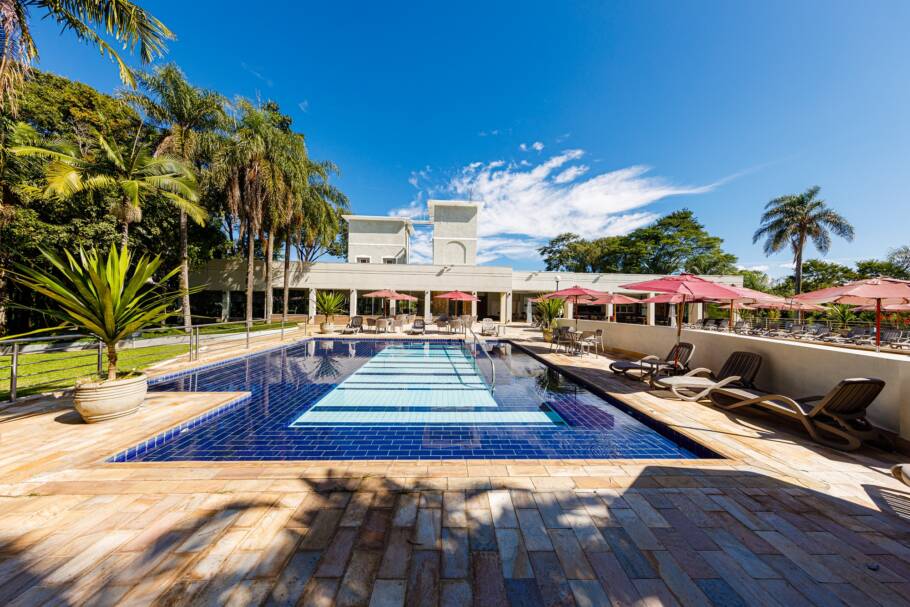 Uma das piscinas do Grand Resort Serra Negra