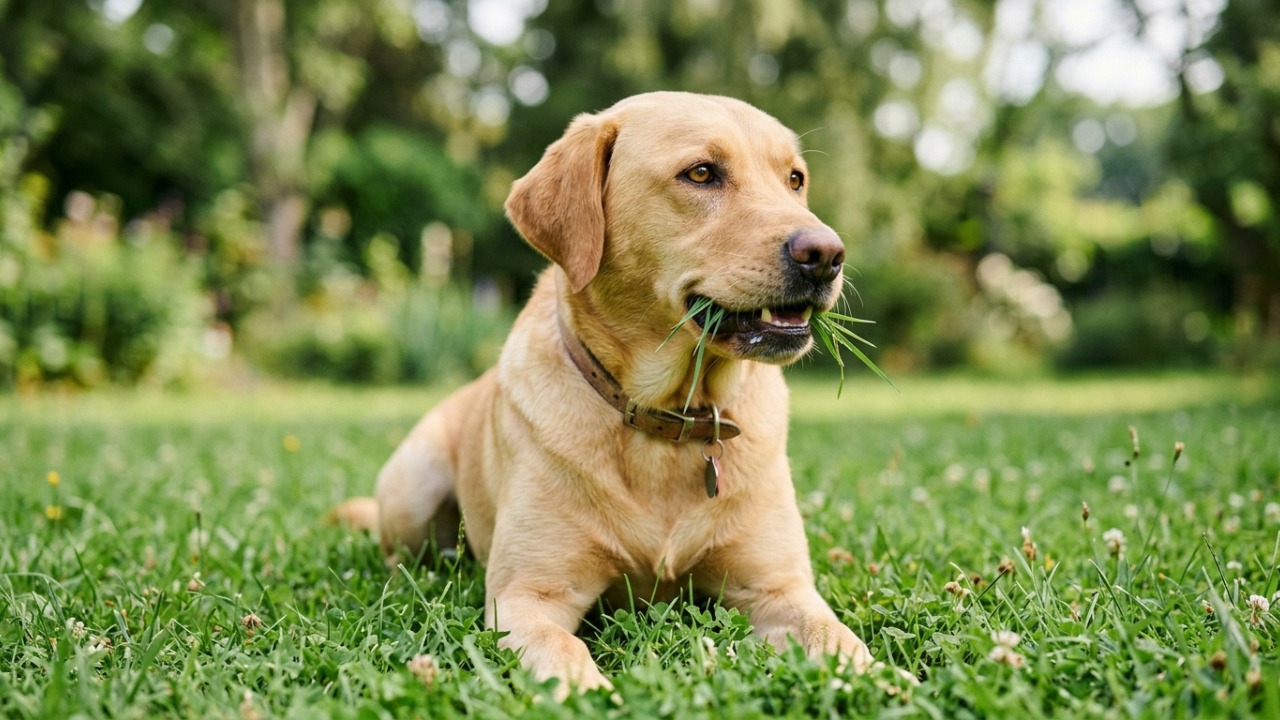 Comer grama é comum em cães e nem sempre indica problemas digestivos.