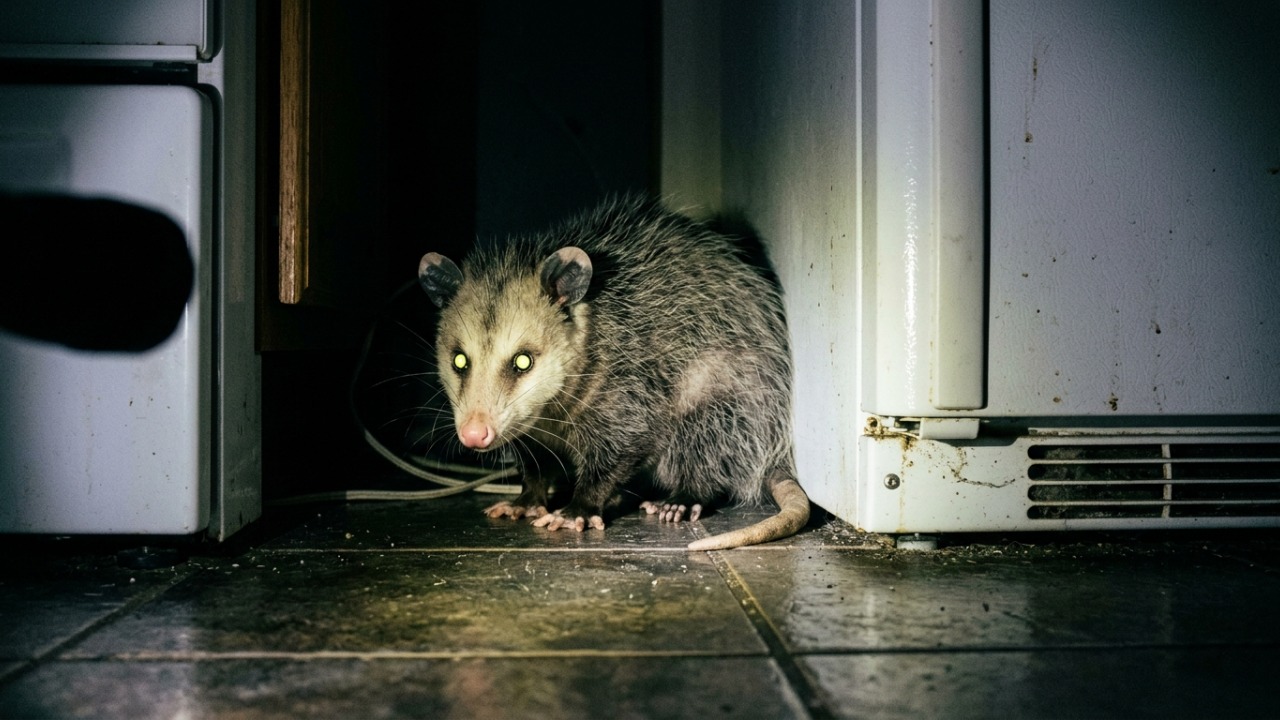Comida exposta e uma passagem aberta atraíram o visitante noturno