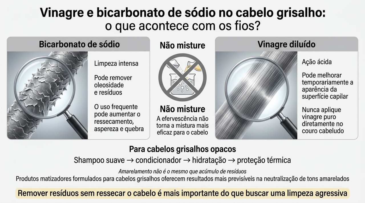 O bicarbonato de sódio consegue remover oleosidade e resíduos com bastante intensidade.